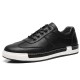 Men Microfiber Leather Comfy Bottom Non Slip Trendy Solid Lace Up Casual Court Shoes Men Microfiber Leather Comfy Bottom Non Slip Trendy Solid Lace Up Casual Court Shoes