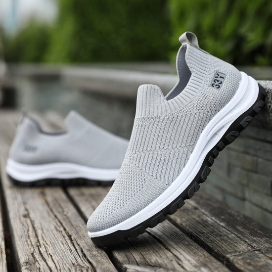 Men Breathable Fabric Non Slip Comfy Slip On Casual Walking Shoes Men Breathable Fabric Non Slip Comfy Slip On Casual Walking Shoes
