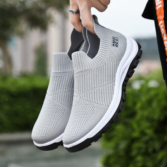 Men Breathable Fabric Non Slip Comfy Slip On Casual Walking Shoes Men Breathable Fabric Non Slip Comfy Slip On Casual Walking Shoes