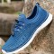 Men Mesh Breathable Non Slip Soft Sole Elastic Laces Outdoor Sports Casual Wading Shoes