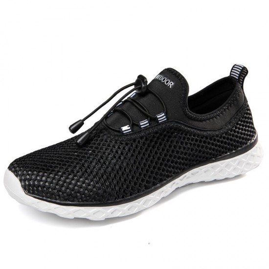 Men Mesh Breathable Non Slip Soft Sole Elastic Laces Outdoor Sports Casual Wading Shoes Men Mesh Breathable Non Slip Soft Sole Elastic Laces Outdoor Sports Casual Wading Shoes
