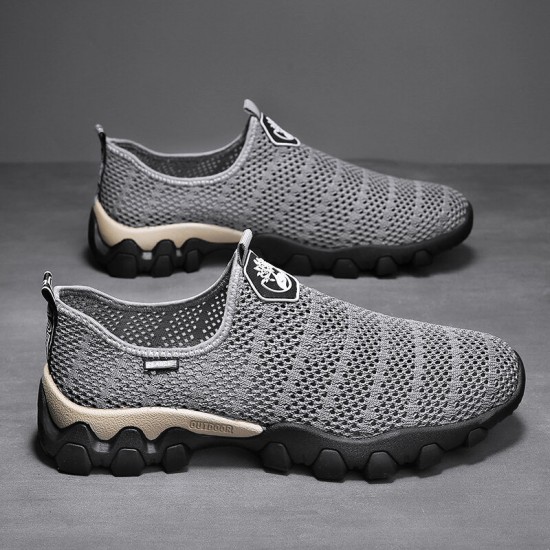 Men Hollow Out Breathable Soft Sole Non Slip Comfy Hiking Casual Outdoor Shoes Men Hollow Out Breathable Soft Sole Non Slip Comfy Hiking Casual Outdoor Shoes