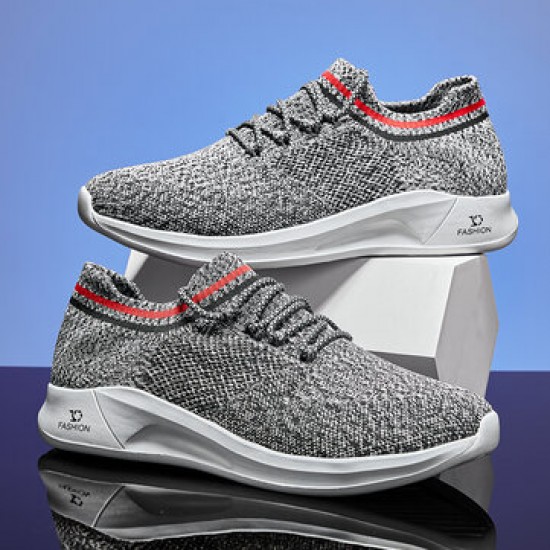 Men Breathable Fabric Soft Sole Non Slip Lace Up Sports Casual Walking Shoes Men Breathable Fabric Soft Sole Non Slip Lace Up Sports Casual Walking Shoes