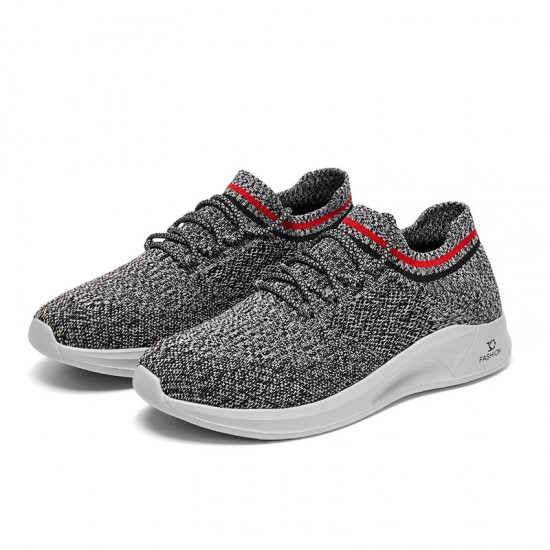 Men Breathable Fabric Soft Sole Non Slip Lace Up Sports Casual Walking Shoes Men Breathable Fabric Soft Sole Non Slip Lace Up Sports Casual Walking Shoes