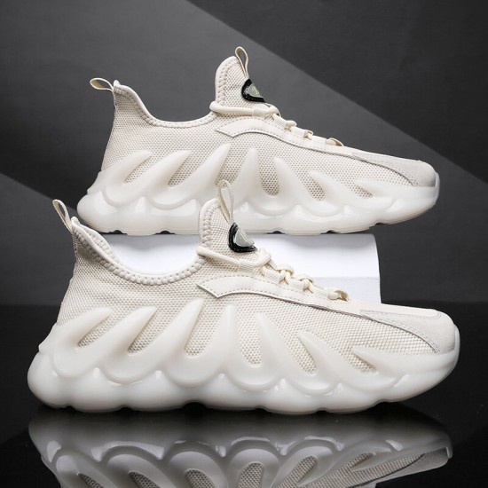 Men Breathable Mesh Comfy Fabric Non Slip Soft Sole Sports Casual Chunky Sneakers Men Breathable Mesh Comfy Fabric Non Slip Soft Sole Sports Casual Chunky Sneakers