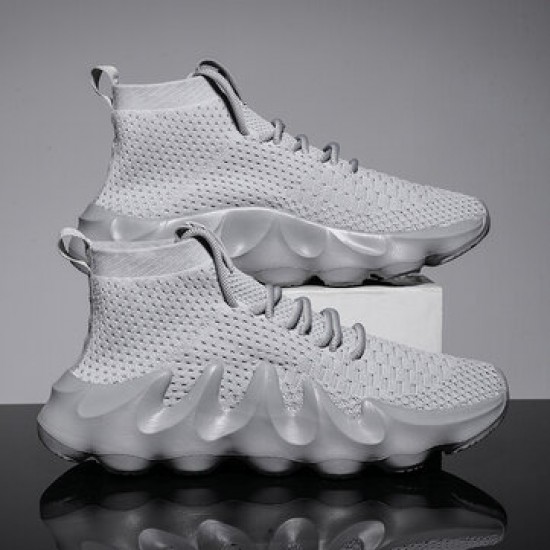 Men Breathable Fabric Soft Sole Non Slip Sports Platform Casual Chunky Sneakers Men Breathable Fabric Soft Sole Non Slip Sports Platform Casual Chunky Sneakers