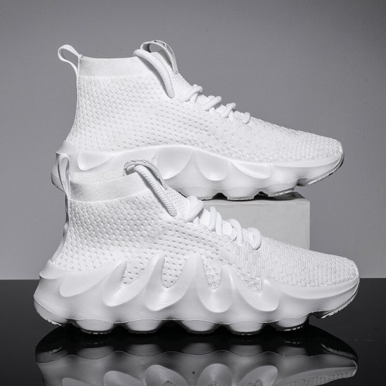 Men Breathable Fabric Soft Sole Non Slip Sports Platform Casual Chunky Sneakers Men Breathable Fabric Soft Sole Non Slip Sports Platform Casual Chunky Sneakers