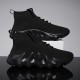 Men Breathable Fabric Soft Sole Non Slip Sports Platform Casual Chunky Sneakers Men Breathable Fabric Soft Sole Non Slip Sports Platform Casual Chunky Sneakers
