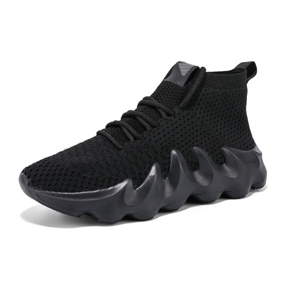 Men Breathable Fabric Soft Sole Non Slip Sports Platform Casual Chunky Sneakers Men Breathable Fabric Soft Sole Non Slip Sports Platform Casual Chunky Sneakers