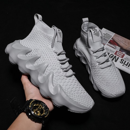 Men Breathable Fabric Soft Sole Non Slip Sports Platform Casual Chunky Sneakers Men Breathable Fabric Soft Sole Non Slip Sports Platform Casual Chunky Sneakers