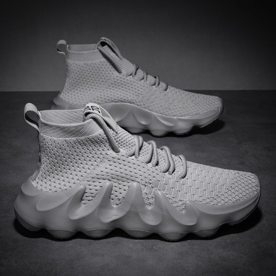 Men Breathable Fabric Soft Sole Non Slip Sports Platform Casual Chunky Sneakers Men Breathable Fabric Soft Sole Non Slip Sports Platform Casual Chunky Sneakers