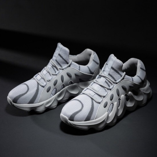 Men Breathable Soft Thick Sole Non Slip Lace Up Comfy Sports Casual Sneakers Men Breathable Soft Thick Sole Non Slip Lace Up Comfy Sports Casual Sneakers