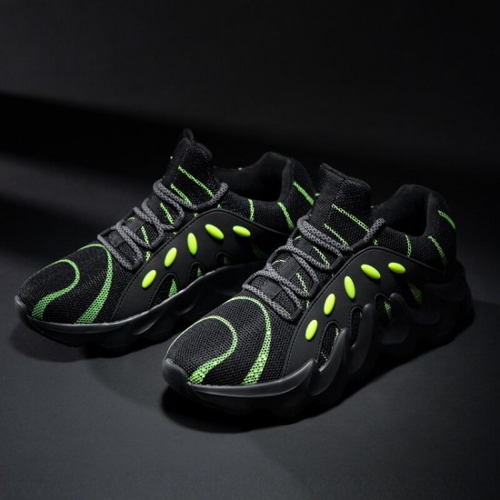 Men Breathable Soft Thick Sole Non Slip Lace Up Comfy Sports Casual Sneakers Men Breathable Soft Thick Sole Non Slip Lace Up Comfy Sports Casual Sneakers