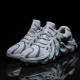 Men Breathable Soft Thick Sole Non Slip Lace Up Comfy Sports Casual Sneakers Men Breathable Soft Thick Sole Non Slip Lace Up Comfy Sports Casual Sneakers