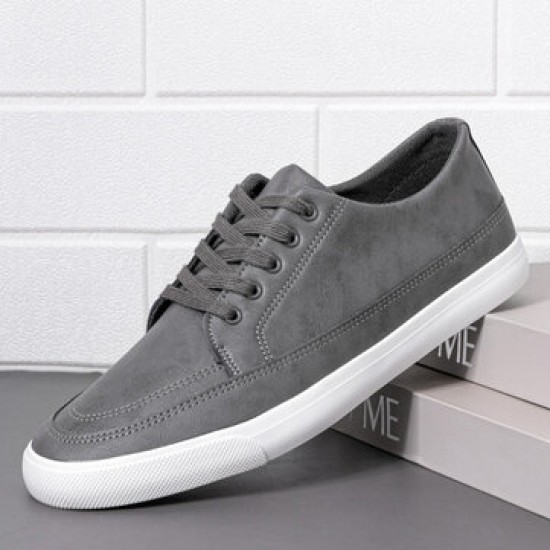 Men Breathable Soft Thick Bottom Vintage Solid Lace Up Comfy Casual Shoes Men Breathable Soft Thick Bottom Vintage Solid Lace Up Comfy Casual Shoes