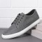 Men Breathable Soft Thick Bottom Vintage Solid Lace Up Comfy Casual Shoes