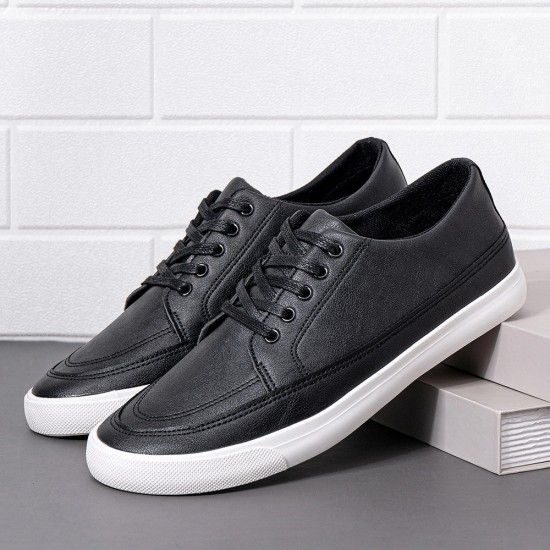 Men Breathable Soft Thick Bottom Vintage Solid Lace Up Comfy Casual Shoes Men Breathable Soft Thick Bottom Vintage Solid Lace Up Comfy Casual Shoes