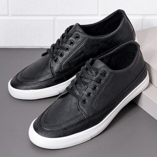 Men Breathable Soft Thick Bottom Vintage Solid Lace Up Comfy Casual Shoes Men Breathable Soft Thick Bottom Vintage Solid Lace Up Comfy Casual Shoes