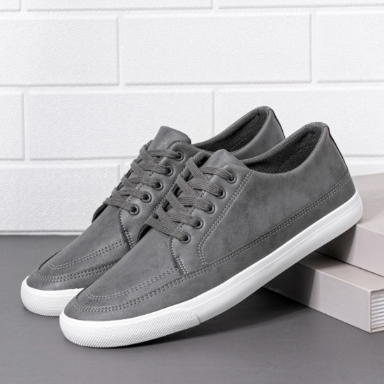 Men Breathable Soft Thick Bottom Vintage Solid Lace Up Comfy Casual Shoes Men Breathable Soft Thick Bottom Vintage Solid Lace Up Comfy Casual Shoes