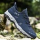 Men Mesh Breathable Soft Sole Non Slip Lace Up Outdoor Hiking Casual Sports Shoes Men Mesh Breathable Soft Sole Non Slip Lace Up Outdoor Hiking Casual Sports Shoes