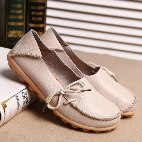 LOSTISY US Size 5-13 Women Soft Comfortable Lace-Up Breathable Casual Leather Flats Shoes LOSTISY US Size 5-13 Women Soft Comfortable Lace-Up Breathable Casual Leather Flats Shoes