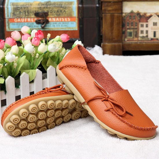 LOSTISY US Size 5-13 Women Soft Comfortable Lace-Up Breathable Casual Leather Flats Shoes LOSTISY US Size 5-13 Women Soft Comfortable Lace-Up Breathable Casual Leather Flats Shoes