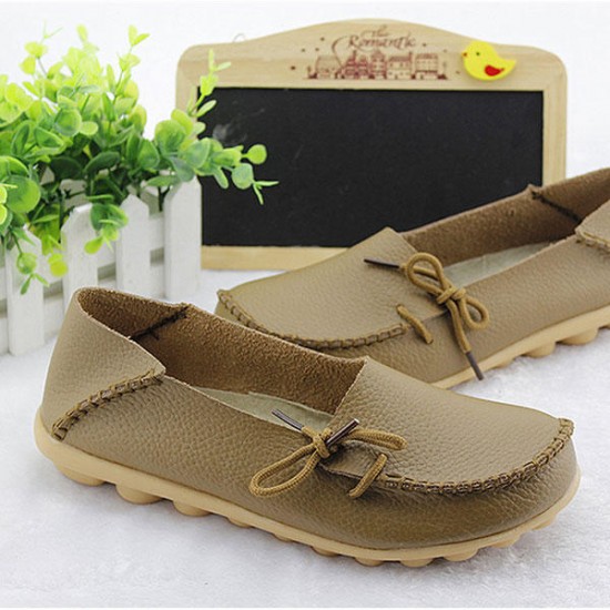 LOSTISY US Size 5-13 Women Soft Comfortable Lace-Up Breathable Casual Leather Flats Shoes LOSTISY US Size 5-13 Women Soft Comfortable Lace-Up Breathable Casual Leather Flats Shoes