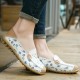 Women Leisure Shoes Breathable Hollow Out Flats Soft Sole Loafers Flower Printing Loafers Women Leisure Shoes Breathable Hollow Out Flats Soft Sole Loafers Flower Printing Loafers