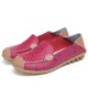 Women Leisure Shoes Breathable Hollow Out Flats Soft Sole Loafers Flower Printing Loafers Women Leisure Shoes Breathable Hollow Out Flats Soft Sole Loafers Flower Printing Loafers