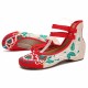 Big Size Women Mary Janes Chinese Embroidered Flower Flat Shoes Linen Loafers Big Size Women Mary Janes Chinese Embroidered Flower Flat Shoes Linen Loafers