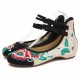 Big Size Women Mary Janes Chinese Embroidered Flower Flat Shoes Linen Loafers Big Size Women Mary Janes Chinese Embroidered Flower Flat Shoes Linen Loafers