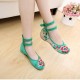 Big Size Women Mary Janes Chinese Embroidered Flower Flat Shoes Linen Loafers Big Size Women Mary Janes Chinese Embroidered Flower Flat Shoes Linen Loafers