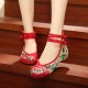Big Size Women Mary Janes Chinese Embroidered Flower Flat Shoes Linen Loafers Big Size Women Mary Janes Chinese Embroidered Flower Flat Shoes Linen Loafers