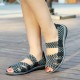 Women Summer Elastic Knit Leisure Shoes Flat Knit Sandals Round Toe Shoes Women Summer Elastic Knit Leisure Shoes Flat Knit Sandals Round Toe Shoes
