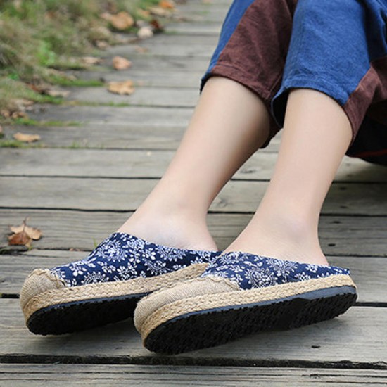 Women Casual Cotton Flax Outdoor Comfortable Round Toe Flat Loafer Shoes Women Casual Cotton Flax Outdoor Comfortable Round Toe Flat Loafer Shoes