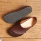 SOCOFY Soft Leather Slip On Pattern Match Casual Flat Shoes SOCOFY Soft Leather Slip On Pattern Match Casual Flat Shoes