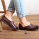 SOCOFY Soft Leather Slip On Pattern Match Casual Flat Shoes SOCOFY Soft Leather Slip On Pattern Match Casual Flat Shoes