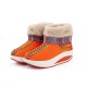 Faux Furing Lining Kitting Folded Platform Rocker Sole Ankle Boots Faux Furing Lining Kitting Folded Platform Rocker Sole Ankle Boots