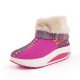Faux Furing Lining Kitting Folded Platform Rocker Sole Ankle Boots Faux Furing Lining Kitting Folded Platform Rocker Sole Ankle Boots