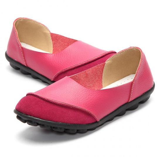 Soft Comfy Slip On Pattern Match Casual Flat Shoes Soft Comfy Slip On Pattern Match Casual Flat Shoes
