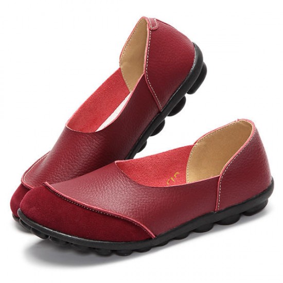 Soft Comfy Slip On Pattern Match Casual Flat Shoes Soft Comfy Slip On Pattern Match Casual Flat Shoes