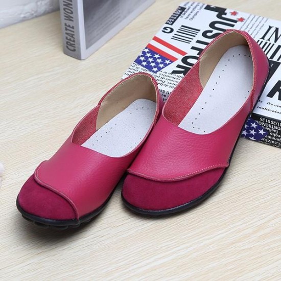 Soft Comfy Slip On Pattern Match Casual Flat Shoes Soft Comfy Slip On Pattern Match Casual Flat Shoes