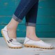 Large Size Soft Leather Multi-Way Flat Loafers For Women Large Size Soft Leather Multi-Way Flat Loafers For Women