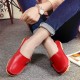 Large Size Soft Leather Multi-Way Flat Loafers For Women Large Size Soft Leather Multi-Way Flat Loafers For Women