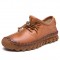 SOCOFY Casual Very Soft Flat Leather Shoes
