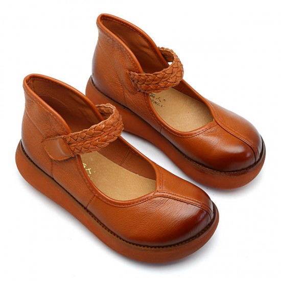 SOCOFY Soft Flat Leather Loafers SOCOFY Soft Flat Leather Loafers