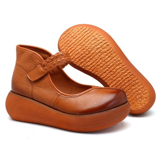 SOCOFY Soft Flat Leather Loafers SOCOFY Soft Flat Leather Loafers