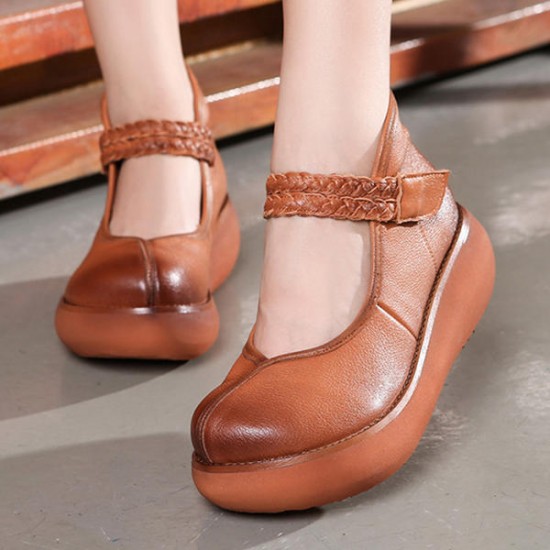 SOCOFY Soft Flat Leather Loafers SOCOFY Soft Flat Leather Loafers