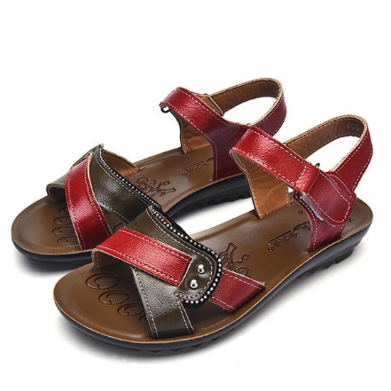 Women Leather Casual Comfy Flat Sandals Women Leather Casual Comfy Flat Sandals