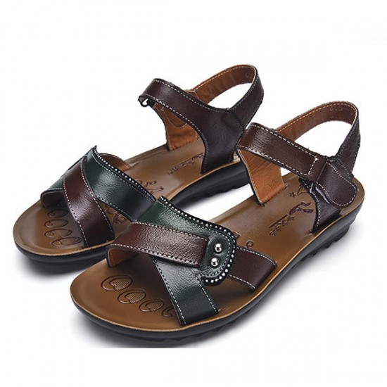 Women Leather Casual Comfy Flat Sandals Women Leather Casual Comfy Flat Sandals